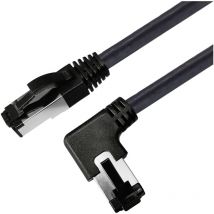 TI52-2L RJ45 Netzwerkkabel, Patchkabel cat 8.1 s/ftp 2 m Schwarz 90° nach links gewinkelt, - Maxtrack
