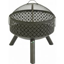 Panier à Feu Ø52 cm - Brasero pour le Jardin - Brasero Rond d'extérieur - Noir - Maxxgarden