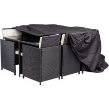 Maxxgarden - Housse pour Mobilier de Jardin - 225x143x90cm - Imperméable - Heavy Duty - Noir