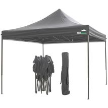 Maxxgarden Gazebo Da Esterno Resistente - Gazebo Pieghevole Da Giardino Pop-up Con Sacca Di Trasporto - Protezione Uv 50+ - 3x3m - Colore Antracite