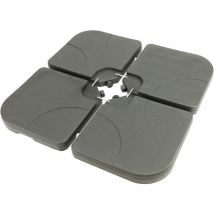 Maxxgarden - Pied de parasol - Dalle pour parasol à lester - 50x50cm - 60kg une fois remplie - Noir