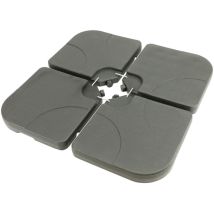 Maxxgarden Supporto Per Ombrellone - Set Di 4 Pesi Per Supporti Per Ombrellone, 50 X 50 X 7,5 Cm, Da Riempire Con Acqua O Sabbia, Fino A 100 Kg