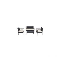 Set da Giardino – Set Angolare in Rattan per 4 Persone - Marrone - Maxxgarden