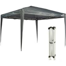 Gazebo da giardino - Gazebo pieghevole - uv 50+ - Impermeabile - 9m² - Gazebo - Tenda da giardino - 3x3m - Nero - Maxxgarden