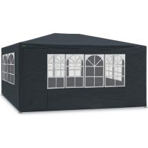 Tente de Réception 3x3 m - 9m² - Tonnelle de jardin - Barnum - Pliable - Avec Panneaux Latéraux - Protection uv 50+ - Anthracite - Maxxgarden