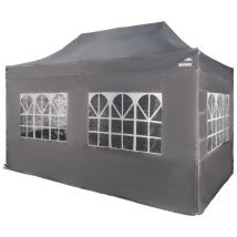 Maxxgarden - Tente de Réception 3x6 m - Easy-up - Tonnelle de jardin - Barnum - Pliable - Avec 4 parois latérales - Anthracite