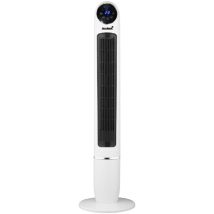 Maxxhome - Ventilateur colonne oscillant FT-120 50W 3 vitesses H123cm D1230cm Blanc-Noir