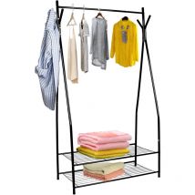 Portant à Vêtements - Garde-robe - Support à Vêtements - Étagère à Chaussures - 90x160cm - Maxxhome