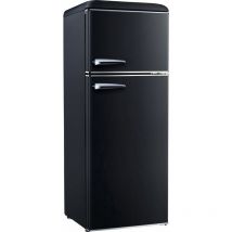 Maxxhome - Réfrigérateur Retro - Combinaison réfrigérateur et congélateur - 340 litres - Noir