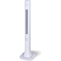 Maxxhome - Ventilatore a Torre per la Camera da Letto con Telecomando - Ventilatore Alto da 123 cm per Casa e Ufficio - 50W - Bianco e Nero