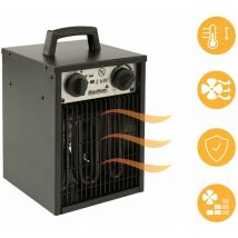 Radiateur Soufflant 2000 w - 95m² - 23x24x28 cm - Radiateur Mobile - Chauffage d'Atelier - Radiateur Électrique - Chauffage - Poêle d'Atelier