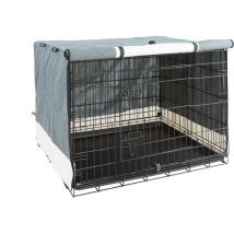 Copertura per Gabbia per Cani - per Box per Cani - Copertura Impermeabile per Cuccia per Animali Domestici - 63x44x50 cm - Nero - Maxxpet