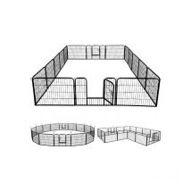 Recinto per Cani - Recinzione Box per Esercizi per Cani e Animali Domestici - Interno ed Esterno - Pieghevole in Metallo - 80 x 100 cm, 16 Pannelli