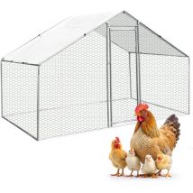 Pollaio Resistente all'Inverno – Voliera per Galline all'Aperto – 3x2x3m – Casetta per Polli e Galline – Recinto da Giardino – Chicken Coop – Metallo