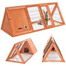 Conigliera – Conigliera da Esterno – Recinto per Conigli da Esterno – Gabbia per Conigli con Piccola Casa – Gabbia per Roditori – 118x52x45 cm