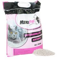 Litière pour chat - Parfum de poudre pour bébé - Sable jetable - Grain fin - 16 litres - Maxxpet