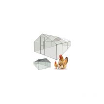 MaxxPet Poulailler 3x6x2m - Enclos extérieur - Volière - Chenil - Poulailler métal