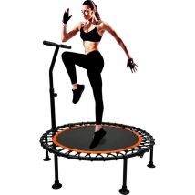 Maxxsport - Mini Trampoline Fitness - avec Poignée Réglable en Hauteur sur 3 Positions - Interieur ou Exterieur - 100cm - Max. 130kg
