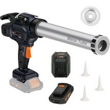 2-in-1 Akku-Kartuschenpistole Wurstpistole mit 2,0 Ah Batterien, für 283.5 g-567.0 g/300-600ml Kartuschen und Wurstpackungen, Anti-Tropfen - Maxxt