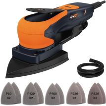 Maxxt - Maus-exzenterschleifer mit bürstenlosem Motor, 350W, 3mm Orbit, 4000-10000 U/min, Schleiffläche 100 152 152mm, ideal zum Schleifen in engen