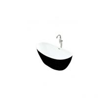 Sanita - maya - island bathtub - Bañera ovalada moderna y limpia - Acrílico - Negro - 80x150x68cm