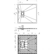 Maya Kai Square Shower Tray 800X800mm Black