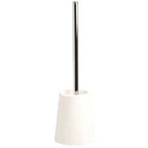 Maya portascopino bianco con asta cromato codice prod: AQC140WW003 - Aquasanit