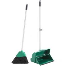 Professional Tools 09020 Set di scopa e paletta con chiusura Verde - Maya