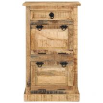 Berkfield Home - Mayfair 4-Layer Shoe Cabinet with Drawer Solid Rough Mango Wood