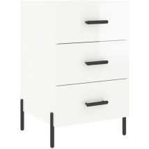 Berkfield Home - Mayfair Bedside Cabinet High Gloss White 40x40x66 cm Engineered Wood