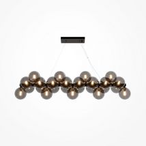 Maytoni Dallas Moderna lámpara de techo colgante con barra de 25 luces negra, pantalla negra, G9
