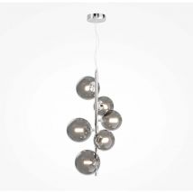 Pendelleuchte Deckenlampe Hängelampe Designleuchte Chrom Esszimmerlampe H 170 cm