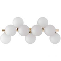 Wandleuchte Wandlampe Flurlampe Schlafzimmerlampe Gold Metall 9-Flammig l 66 cm