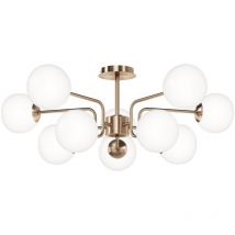 Maytoni Erich Lámpara de Techo Moderna Globo 10 Luces Latón E14