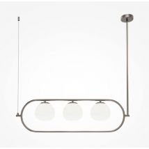 Maytoni - Erich Plafón colgante globo moderno 3 luces Níquel E14