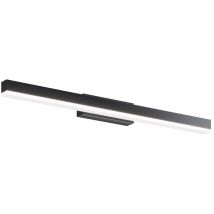 Applique Da Parete Moderno Fichte Metallo Nero Acrilico 1 Luce Led 14W