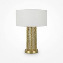 Impressive Moderne Tischlampe mit rundem Schirm Gold E27 - Maytoni