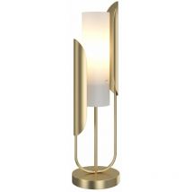 Maytoni - ipresso Table & Floor Lampe de table Or, Abat-jour en verre blanc