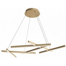 Maytoni - Line Plafonnier suspendu moderne intégré or mat, 3000K