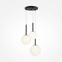 Basic Form Modern 3 Light Cluster Pendant Ceiling Light Matt Black E14 - Maytoni