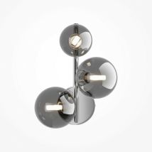 Maytoni - Dallas Modern 3 Light Wall Lamp Chrome, Smoky Shade, G9