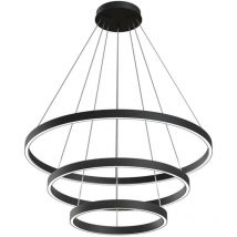 Rim Moderne randintegrierte LED-Deckenleuchte mit drei Ebenen in Schwarz - Maytoni