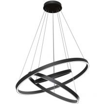 Maytoni - Hängelampe Wohnzimmerleuchte Pendellampe led Ringe schwarz verstellbar h 120 cm