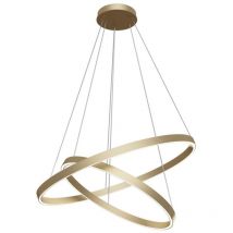Lampadario a Sospensione Moderno Rim Alluminio Ottone 2 Led 88W