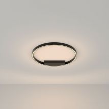 Maytoni Rim Plafonnier semi-encastré LED moderne intégré noir, 60cm, 3000K