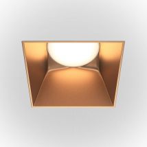 Share Quadratisches Einbau-Downlight Mattgold GU10 - Maytoni