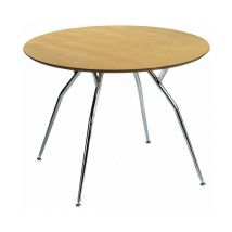 Netfurniture - Mazone Round Large Table Stylishe Chrome Legs - Silver