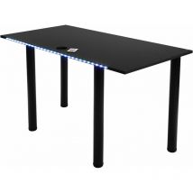 Möbelsystem - Bureau de jeu avec éclairage led, table d'ordinateur:noir