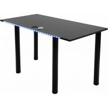 Möbelsystem - Bureau de jeu avec éclairage led, table d'ordinateur:gris