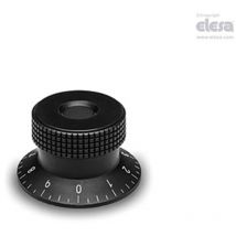 Knurled control knob-MBR.30 B-5+FGSP-C4 Yellow - Elesa